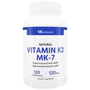 ML Naturals Natural Vitamin K2 MK-7 120 mcg 120 Rastlinné kapsule. Prírodné MK-7/99% All-Trans MK-7. Podporuje kosti a srdce zdravie, pomáha podporovať cievne zdravie, NSF-Certifikované a cGMP-Compliant.