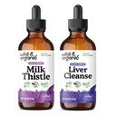 Wild & Organic Milk Thistle Tincture 4 fl oz & Pečeň Čistiť Tincture 4 fl oz