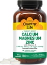 Country Life Magnézium Magnézium Zinok s vitamínom D3 a L-Glutamic Acid, Dietary Supplement for Bone Support, Certified Gluten Free, 1000mg/500mg/25mg, 180 tabliet