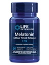 Life Extension Melatonin 6 Hour Timed Release, 3 mg, Extended- Release Formula pre optimálnu podporu spánku, zdravé cirkadián Rhythms, Cellular Defense, Gluten-free, non-GMO, Vegetarián, 60 tabliet
