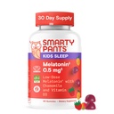 SmartyPants Kids Sleep Gumies Supplement with Melatonin 0.5mg: Kamilka a vitamín D3, Sleep Aid, Jahodová Mango Flavor, 60 Gróf