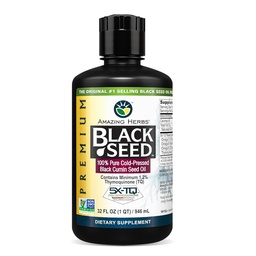 Amazing byliny Premium Black Seed Oil - Cold Pressed Nigella Sativa Aids in Digestive Health, Immune Support, Brain Function, Joint Mobility, Gluten Free, Non GMO - 32 Fl Oz