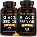 NEW AGE Black Seed Oil Softgel Kapsule - Premium Cold-Pressed Nigella Sativa Producing Pure Black Cumin Seed Oil - Non-GMO & Vegetarián (120 Softgels)