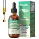 Lipozomálne L-lyzín 1000MG tekuté kvapky, Lyzínové doplnky pre ženy a deti s vitamínom C, B6, D3, B12 a zinok Glukonát, zdravie kože a pier, Immune & Colagen Production Support, citrónová aróma, 2 fl oz