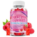 Quercetin Gummies 500 mg pre deti a dospelých, Organické Quercetin Doplnky s Hypromelain Zinok Vitamín C a D3 Podpora Antioxidant a imunitný systém Zdravie, Malinová príchuť 60 Počet