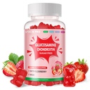 DANEW Pro Glukozamín Chondroitín Gummy s extra silou MSM a bazy - Spoločná podpora, Antioxidant Immune Suplement pre dospelých, mužov a ženy.90 Jahodové Gummy