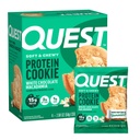 Quest Nutrition White Chocolate Macadamia Protein Cookie, 15g Protein, 1g Cukor, 2g Net Carbs, Keto Friendly, High Protein, Low Carb; 4 gróf