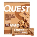 Quest Nutrition Chocolate Chip Cookie Dough Protein Bars, 21g Protein, 4, Net Carbs, 1g Sugar, High Fiber, Gluten Free, Keto Friendly, 4 gróf