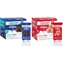 Quest Nutrition Frosted Cookies Twin Pack Bundle, Čokoládový koláč 1g Cukor 11g Proteín 2g Net Carbs a jahodový koláč 1g Cukor 10g Proteín 2g Net Carbs, bez lepku, 16 Cookies Každý