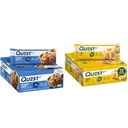 Quest Nutrition Blueberry Muffin (12 gróf) a Lemon Cake (12 gróf) Proteínové tyčinky Bundle, vysoký proteín, bez lepku