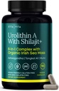 Urolithin-A Complex w Shilajit, Organic Sea Moss, Ashwagandha & Tongkat Ali, Natural Energy, Libido, Hormone Balance, a zameranie na mužov a ženy (Made in USA - 3. strana tested)