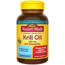 Nature Made Superior Absorbtion Krill Oil 500mg with Astaxantin and Fosfolipids, Omega 3 for Heart Health Support, Antarktída Krill Oil Supplement, 100 Softgels, 100 Day Supply