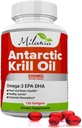 Antarktída Krill Oil - 120 Softgels - Omega-3 EPA, DHA, s astaxantínom - Zdroj z Red Krill - Maximálna sila - 500mg