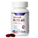 Antarktída Krill Oil 1200 mg per Serving, 120 Quick Release Softgels with Omega-3 EPA DHA, Astaxantín a fosfolipidy, bez ortuti, bez rybej pachute pre srdce, zdravie kĺbov a mozgu