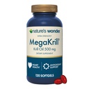 Prírodný zázrak Mega Krill Extra sila Krill olej 500mg s Omega 3 Fosfolipidy a astaxantín, podporuje zdravie srdca, 120Deň dodávky Softgels