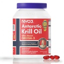 NYO3 Krill Oil 1000mg Omega 3 Supplement, 56% Fosfolipidy pre 98% Absorpcia, Antarktída Superba Boost Krill Oil, High EPA & DHA pre srdce mozog krvi Lipid zdravie, žiadne ryby Burps, 60 Softgels