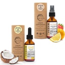 Vitamín D3+K2 kvapalné kvapky (MK4 & MK7) Organické frakcionovaný kokosový olej a vitamín C Extra sila Spray Mist: Denná absorpcia Tekutý extrakt, Essential Protein Support, Optimalizuje Wellness Benefity
