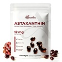 Astaxantin Supplement 12mg Softgels, Natural Astaxantin from Microrias with MCT Oil for Absorbtion, Powerful Antioxidant Support for Skin Eye Heart Joint Health, Non-GMO Gluten Free, 120 Softgels