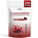 Rovina Astaxantín 12mg, Astaxantín Antioxidant Doplnky pre imunitné, očné, kožné podpory, non-GMO a lepidlo zadarmo - 200 Softgels