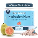 Pocit tovaru Hydratácia Hero, 1 000mg Elektrolytov prášok, bez cukru, horčík, Organic Aloe Vera, Organic Aloe, L Theanine, Vitamín C & B12, Non GMO, Keto, Vegan Fresca, 30 Servings