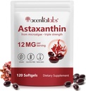 AIQIUSHA Astaxantín Doplnky 12 mg s kokosovým olejom, 120 Softgels, 4 mesiace Zásobovanie 
