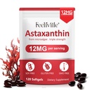 Astaxantín 12mg 120 Softgels, Premium Astaxantin Antioxidant Supplements with Antioxidant Activity, Supports Eye, Skin, Immune, Internal Circulation