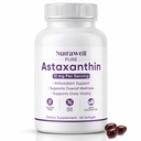 NutraWell Astaxantín 12mg, s kokosovým olejom, Antioxidant podpora doplnok, non-GMO, lepidlo bez, 60 Softgels