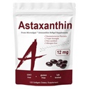 Astaxantín 12 mg, Trojitá sila Kožné vitamíny pre ženy s antioxidačnou aktivitou,Podpora imunitného systému, kože, zdravia očí a kĺbov,Podpora vnútorného obehu,ChocolateChlavor,120 Servisov