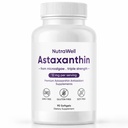 Nutrawell Astaxantin - Denné Antioxidant Wellness Supplement s prírodne sourced Astaxantin Clean Formula pre aktívny dospelý životný štýl Ľahko užívať kapsuly - 90 Softgels (1)