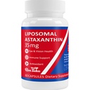 35mg Lipozomálne Astaxantin Supplement - Výkonná antioxidačná podpora pre pokožku, zdravie kĺbov a očí - prírodná antiagingová formula s čistým astaxantínom - Vegan, non- GMO, 60 kapsúl