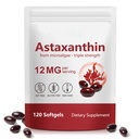 HUALIJIA Astaxantín 12mg, 120 Softgels 4Mesiac Supply - Premium Astaxant Antioxidant Doplnky - Podporuje oči, Immune, kĺbu, zdravie kože a vnútorné cirkulácie, Ľahko prehĺtať, non-GMO