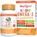 MARYRUTH'S Vegan Omega 3 Gummy pre deti 2+, 2 mesiace Supply, Sugar Free, Omega 3 Supplement with Vitamin C, Ľanový olej, Immune Support, Essential Nutrient ALA, No Fish Taste, 60 Počet