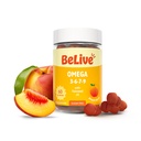 BeLive Organic Omega 3 Gummies - 60 Ct I Vegan Omegas 3 6 7 & 9 z ľanového oleja a Sea Buckthorn ovocný olej, pre deti a dospelých, plné telo, mozog a oko podpora, cukor bez chuti