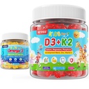 Deti Vitamín D3 K2 Gummy 2 balenie + Omega 3 Gummy pre deti 2 balenie