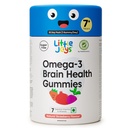 Malé radosti Omega-3 (DHA) Brain Gummies pre deti. 7-12 Roky. 30 Denné balenie. Rastlinné Omega-3 doplnky. Vyrobené s koreňom čakanky Fiber pre zdravie Gut. Multivitamíny bohaté. Žiadny cukor.