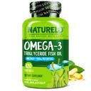 NATURELO Burpless Omega 3 Fish Oil Supplement - 1100mg Triglycerid Omega-3, EPA + DHA, Liquid Fish Oil for Heart, Eye, Brain, Joint Health - 120 Softgels, 4 Mesiace Zásobovanie