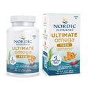 Nordic Naturals Ultimate Omega 2X Teen, Strawberry - 60 Mini Soft Gels - 1120 mg Total Omega-3s s EPA & DHA - Brain Health, Pozitívne nálada, Sociálny rozvoj, Learning - Non-GMO - 30 Servings