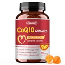 ZEBORA CoQ10 200mg Gummy, vysoká absorpcia Koenzým Q10 Doplnky s Omega-3, Srdce a energetická podpora, Výkonný Antioxidant, Orange Flavor, 90 Gummies