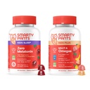 SmartyPants Kids Daily & Nighttime Wellness Bundle: Multivitamín + Sleep Gummies s L-Theanine, Citrónový balzam a horčík 