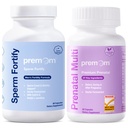 Premom mužskej spermie Fortify Kapsule - mužskej plodnosti Doplnky pre mužov - prenatálne vitamíny pre ženy Bundle 