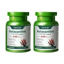 2 fľaše Astaxantín 6 mg, Premium Astaxantin Supplement with Antioxidant Activity, Supports Eye, Skin, Joint, and Immune System Health. Čerstvé mikrorias Zdroj, bez gluténu, bez GMO - 120 softgelov