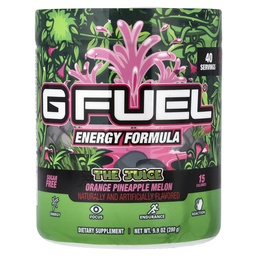 G Palivo Energia šťavy 2.0 Nápojový prášok, Pre Cvičenie kofeín Mix pre Gaming, bez cukru Focus Amino, Vitamín + Antioxidanty, 9.9oz (Pineapple & Melon Punch, 40 Servings)