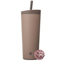 BlenderBottle 2-in-1 Izolovaná nerezová oceľ Shaker Tumbler, Swig Leakproof Lid, Slama, BlenderBall, BPA Free, Pre proteíny Shakes, Smoothies, A pre cvičenie, 24 oz, Brown (Cocoa)