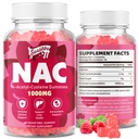 NAC Gummies Sugar-free, N-Acetyl Cysteine NAC Supplement 1000mg for Antioxidants, Immune Support, Non-GMO, Gluten-Free, Vegan 