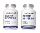Diosmin Hesperidin 1200 mg Complex, 180 Kapsule, Citrus Bioflavonoidy Bohatý ovocný extrakt, 100% Vegetarián, Non-GMO a Gluten Free Diosmin Supplement s maximálnou silou - 2 balenia