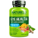 NATURELO Očné vitamíny - AREDS 2 Vzorec Nutrienty s luteín, Zeaxantín, Vitamín C, E, Zinok, Plus DHA - Dodatok pre suché oči, zdravé videnie, podpora očí - 60 Vegánskych kapsúl