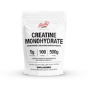 HEARTHY FOODS Kreatín Monohydrát Mikronizovaný prášok 500G - 100 Servírovanie, 5000mg na obsluhu (5g) - pre mužov a ženy rast a zotavenie svalov - NEFLAVORED