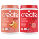 Creatin monohydrate Gummies - Peach Pump Duo - Kyslá broskyňová a kyslá čerešňa - Kreatín Gummy pre ženy a mužov, NSF Certified, 3. Party tested, Anti-Melting Formula, 180 Počet (2-Pack)