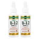 Prírodné Bounty B-12 5000 mcg Sublingválne Liquid Energy Health, 2 Fl Oz (2 fľaše)