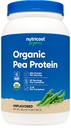 Nutricost Organic Pea Protein Powder (3 LBS) Unflavred - Certified USDA Organic, Protein from Plants, Vegetarian Friendly, Gluten Free, Non-GMO